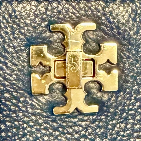 SOLD!!Super soft & beautiful Tory Burch Blue Tote with Chain Handles - Picture 10 of 10